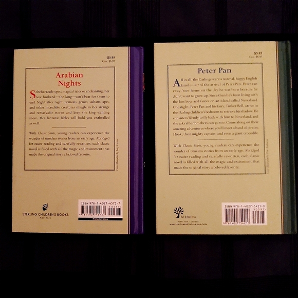 Lot of 2 Children's Classics, Peter Pan and Arabian Nights, hard cover - Picture 3 of 5